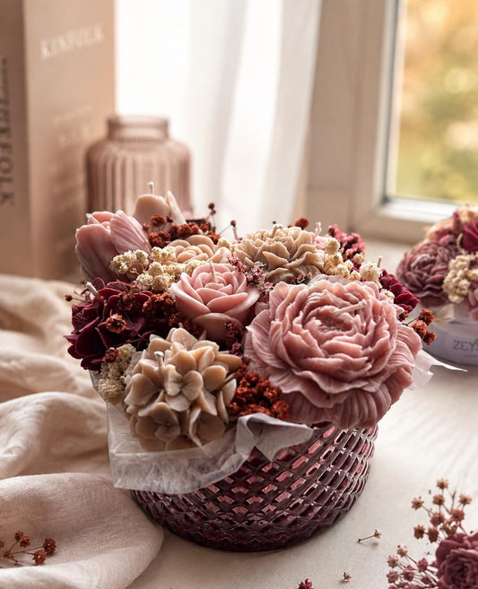 Luxe Kaarsen Bloemenboeket