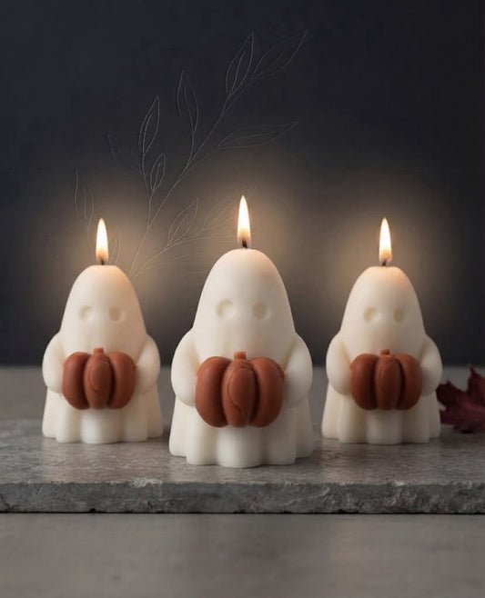 Halloween Pompoen Geurkaars β BOO Spookje Decoratie