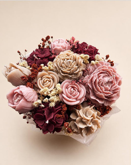 Luxe Kaarsen Bloemenboeket