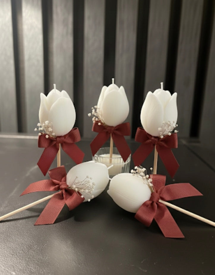 Tulpkaars bedankje op stok