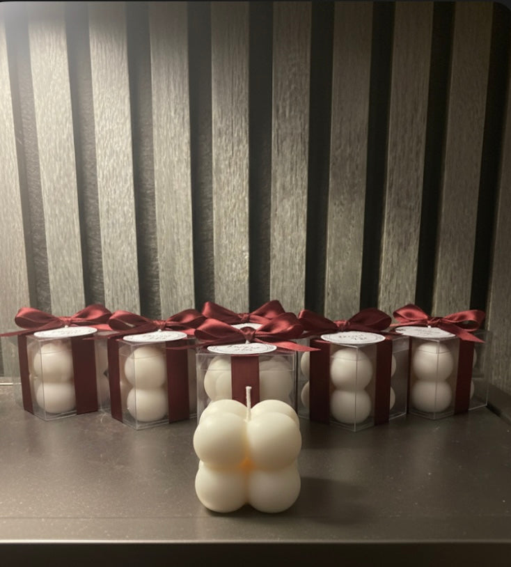 Bubbel kaars bedankje