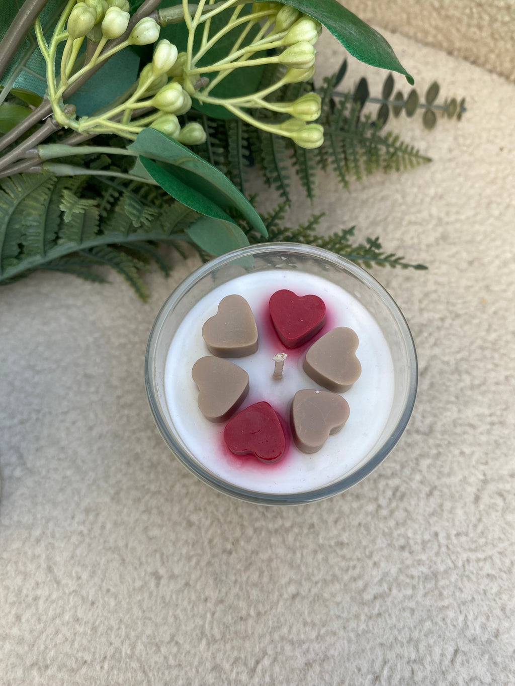 Geurkaars Framboos Vanille Kleine Hartjes