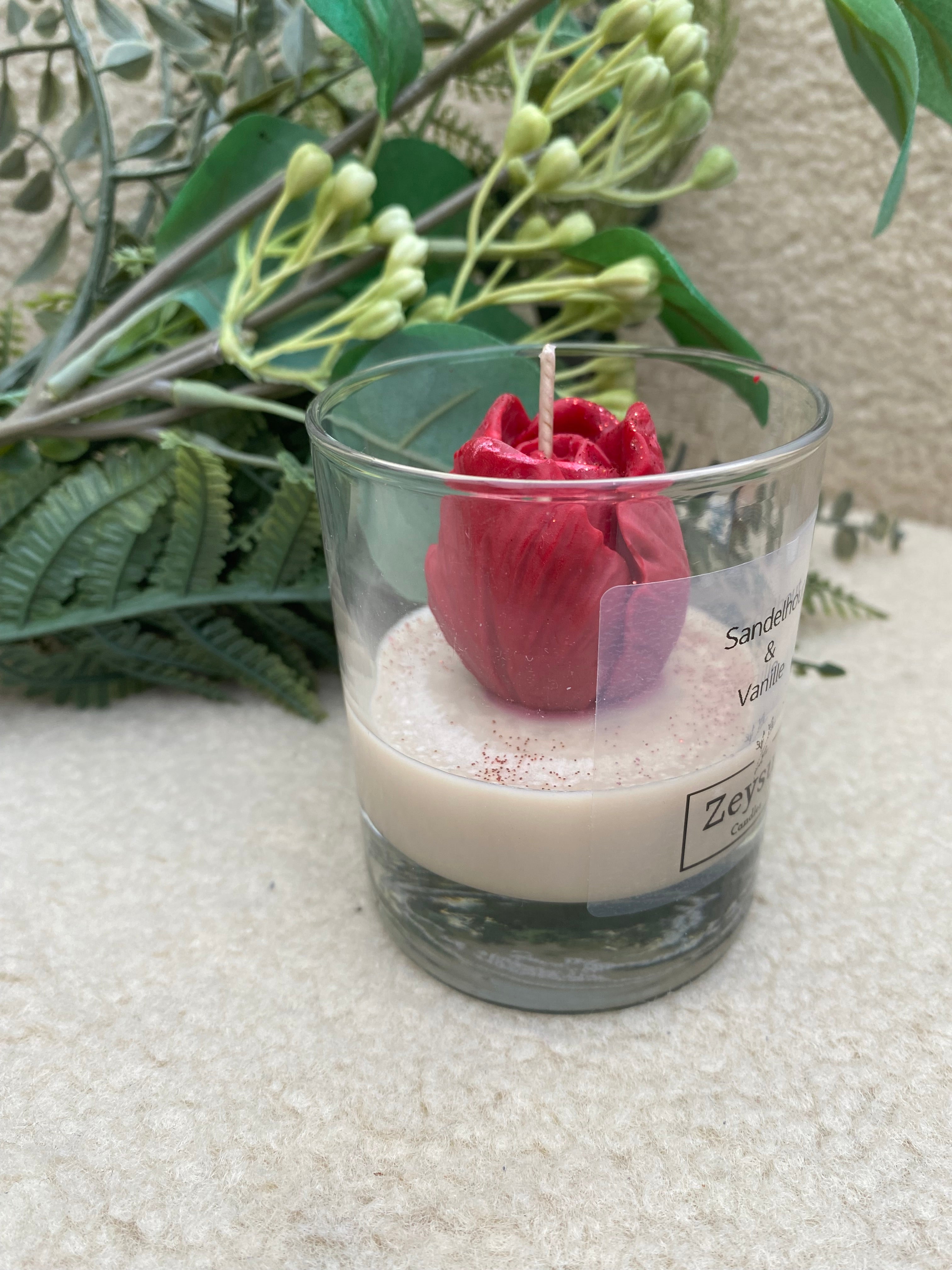 Geurkaars Sandelhout Vanille Tulp