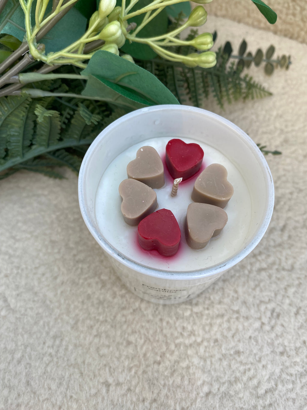 Geurkaars Framboos Vanille Kleine Hartjes