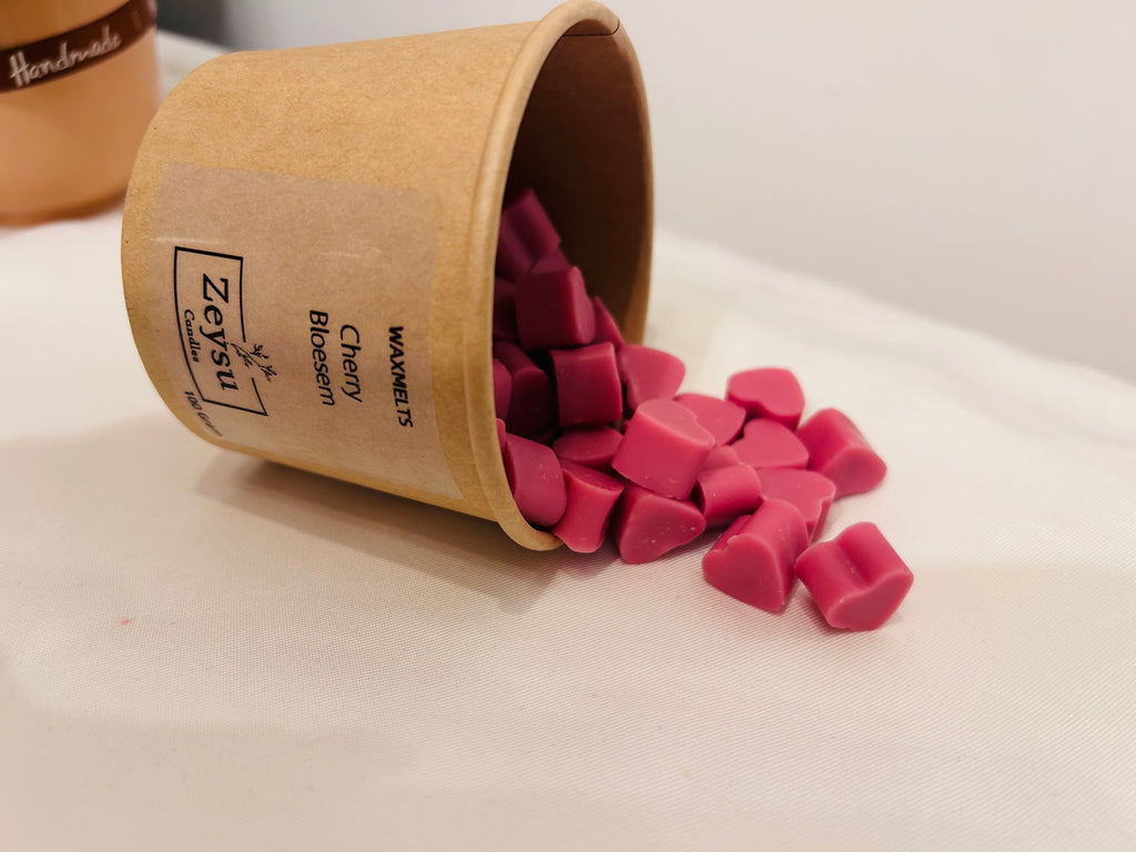Waxmelts in hartjesvorm- Oud roze| Cherry Bloesem 100 Gram