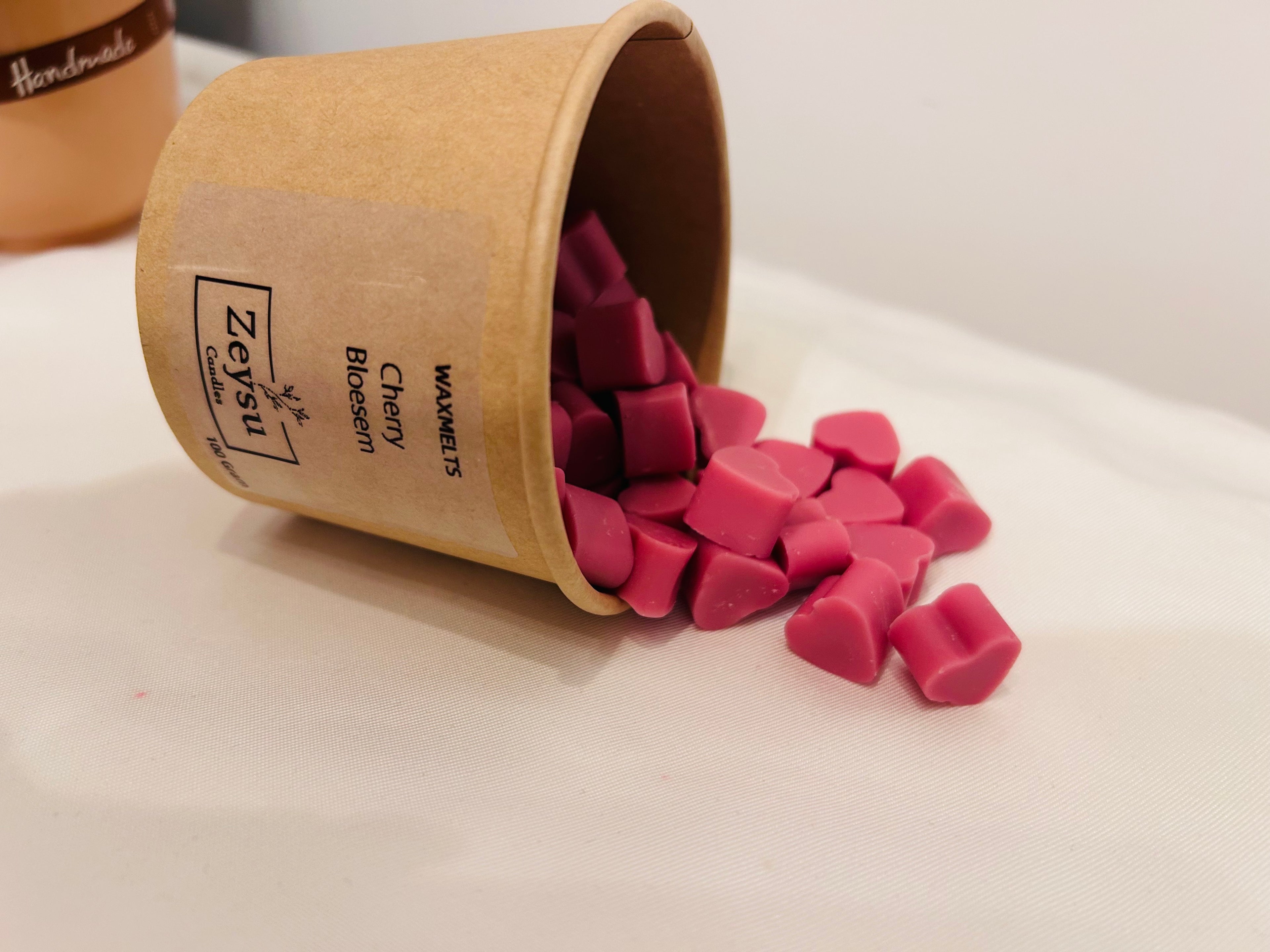 Waxmelts in hartjesvorm- Oud roze| Cherry Bloesem 100 Gram