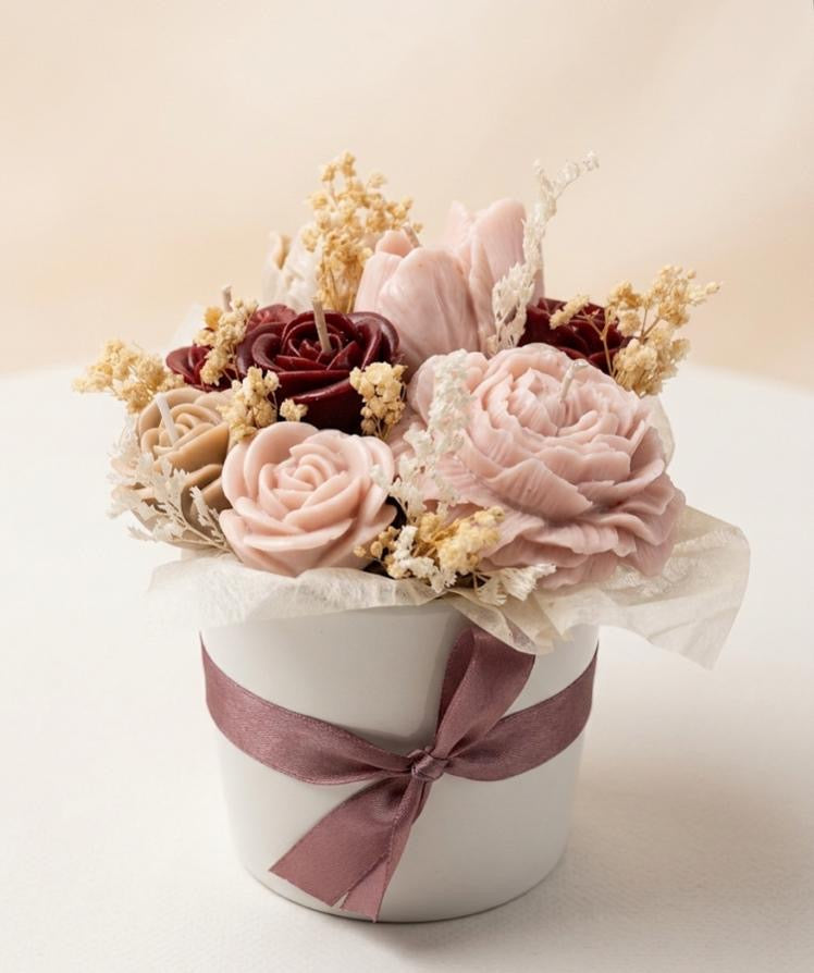 Fluwelen bloesemdroom boeket
