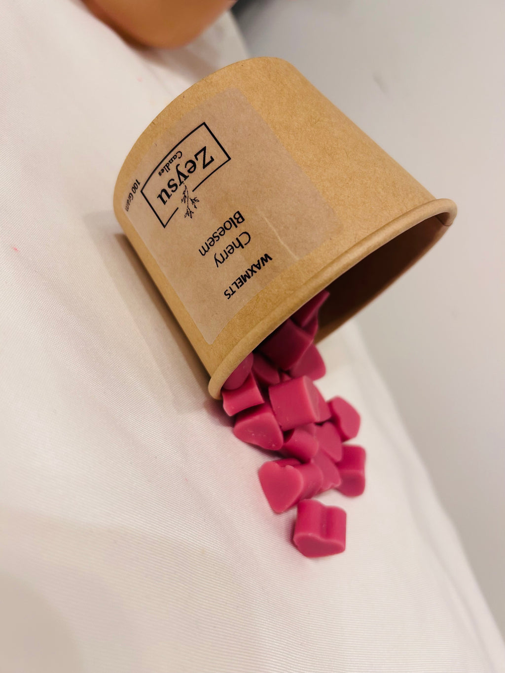 Waxmelts in hartjesvorm- Oud roze| Cherry Bloesem 100 Gram