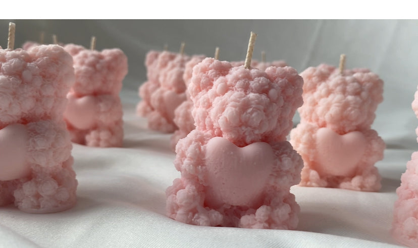 Kleine beer kaars hartje