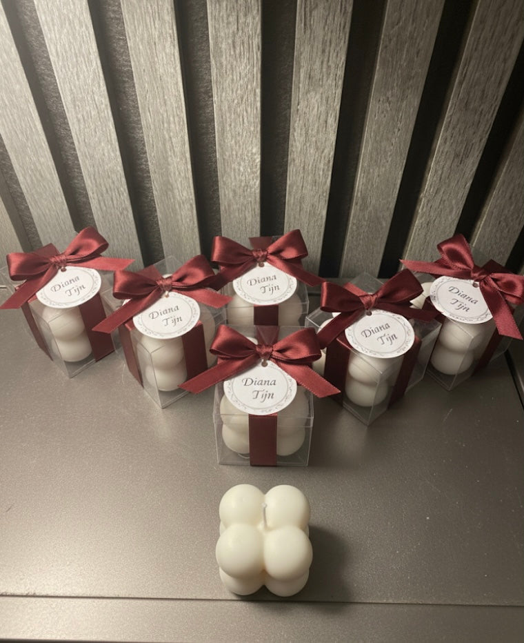 Bubbel kaars bedankje