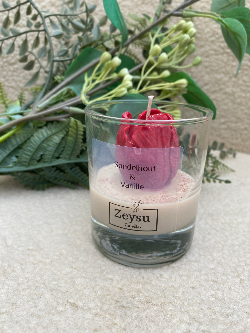 Geurkaars Sandelhout Vanille Tulp