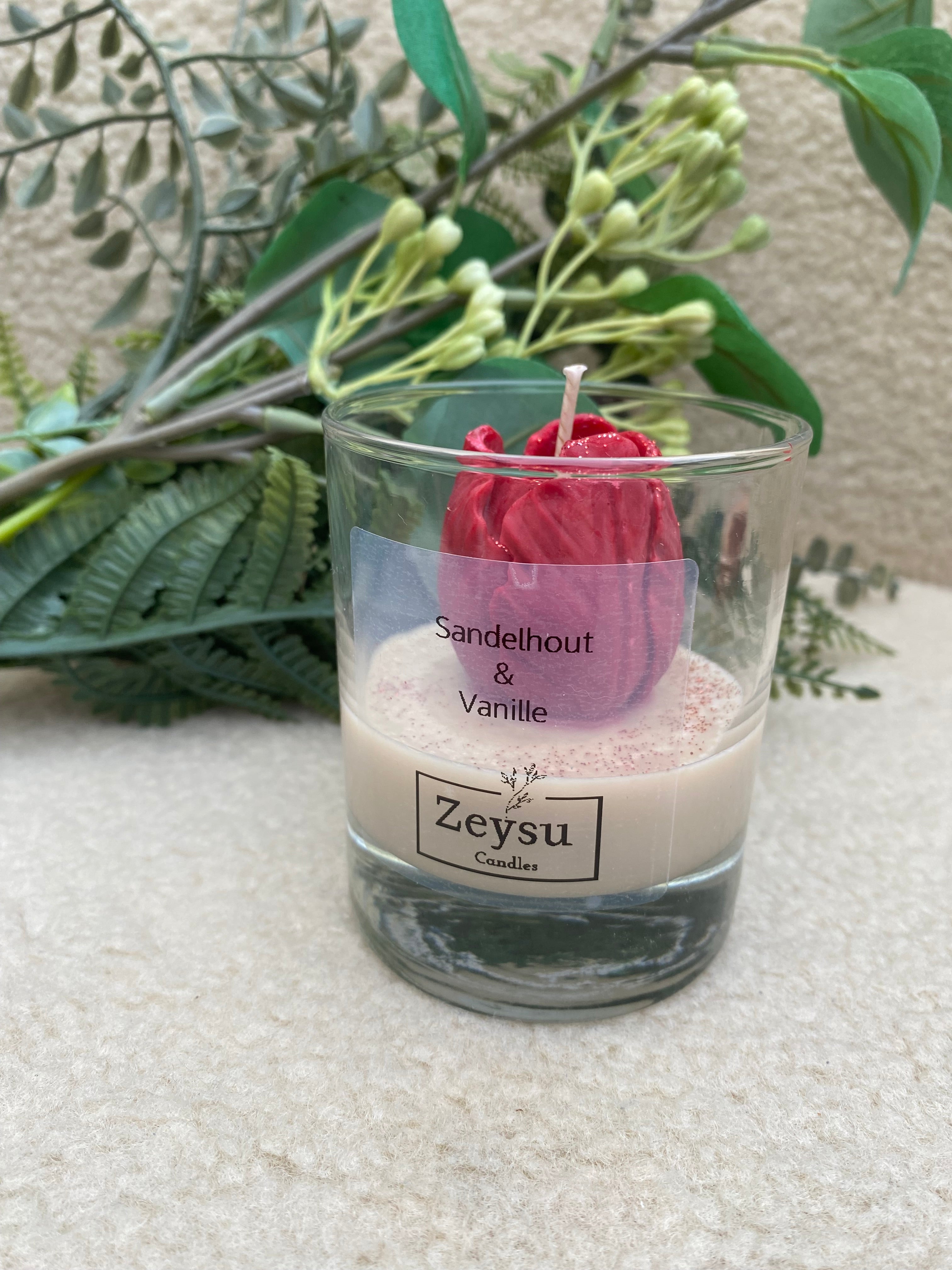 Geurkaars Sandelhout Vanille Tulp