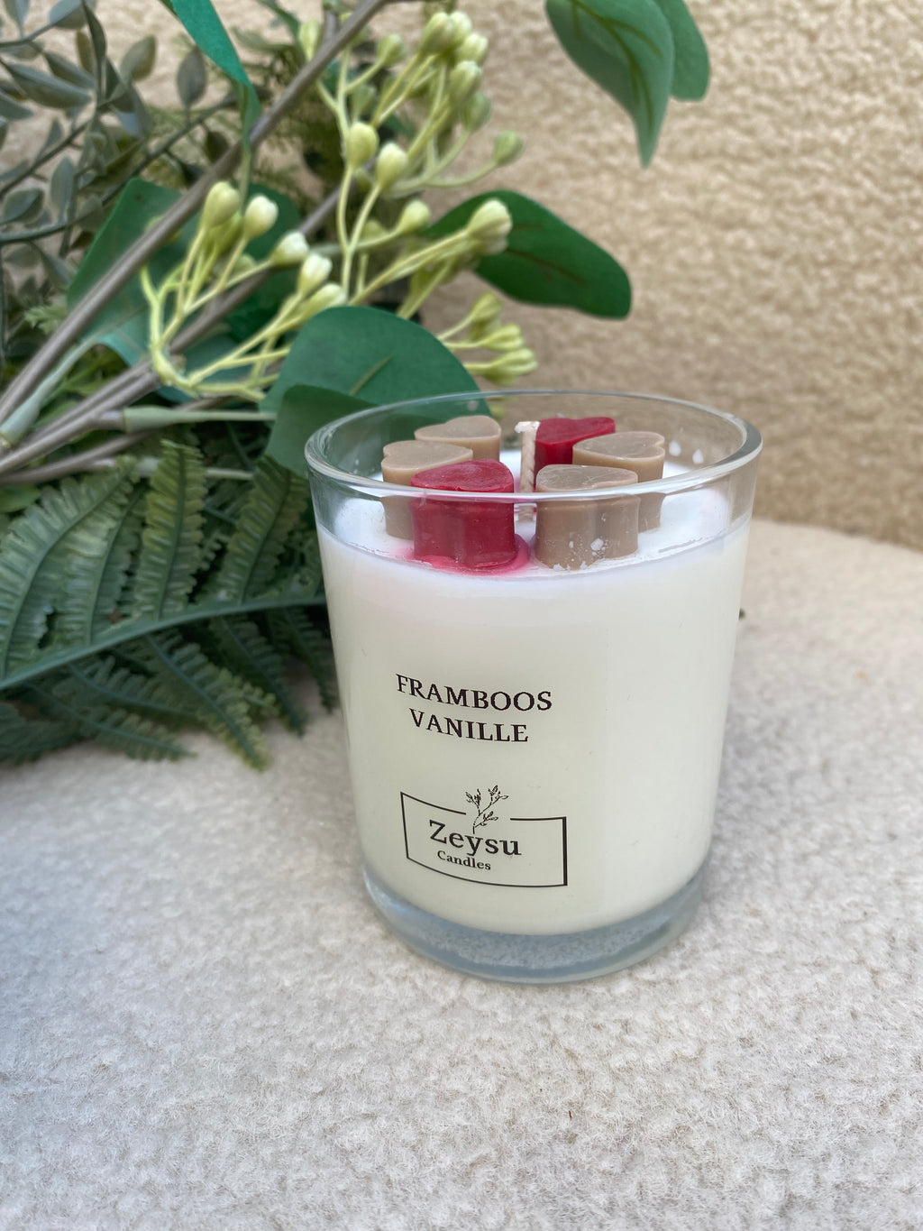 Geurkaars Framboos Vanille Kleine Hartjes