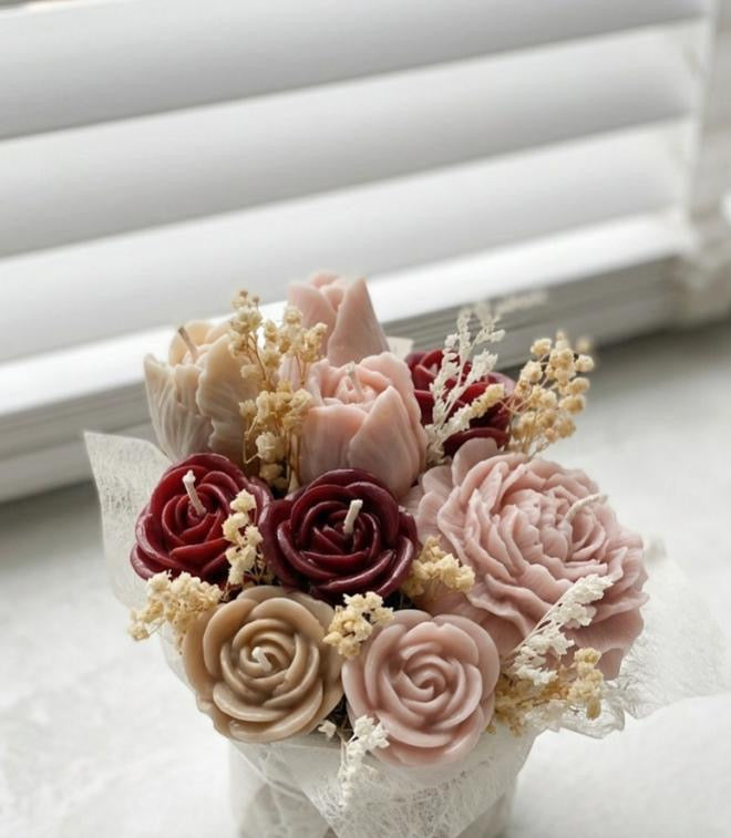 Fluwelen bloesemdroom boeket