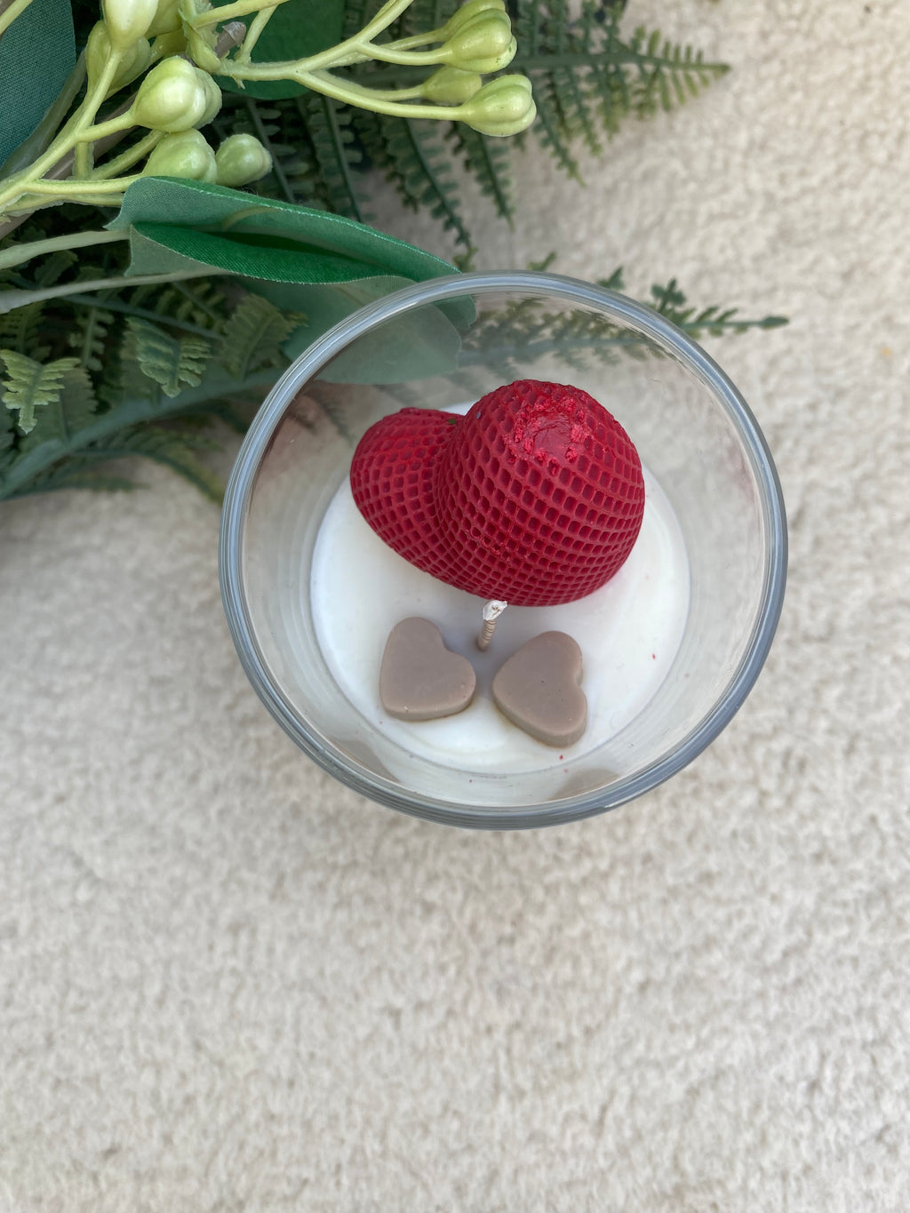 Geurkaars Framboos Vanille Groot Hart