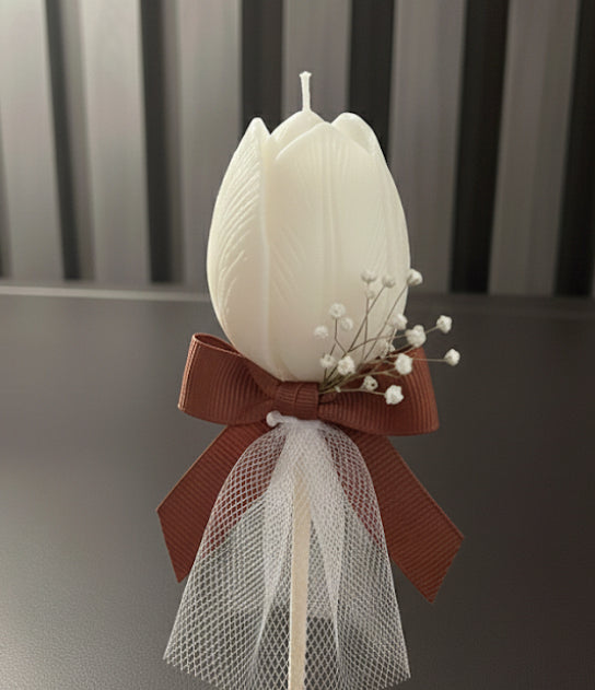 Tulpkaars bedankje op stok