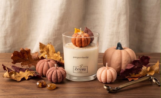 Pompoen Geurkaars Herfst – Sojawas Handgemaakt